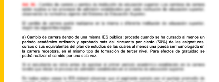 Cambios y anulaciones: extracto del artículo 96 del Régimen académico, literal a.