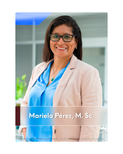 Mariela Pérez. Coordinadora de la Licenciatura en Arqueología, FCSH-ESPOL.