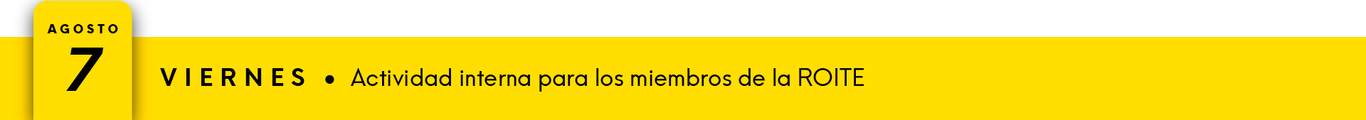 Fecha con el día 3 de la agenda preliminar.
