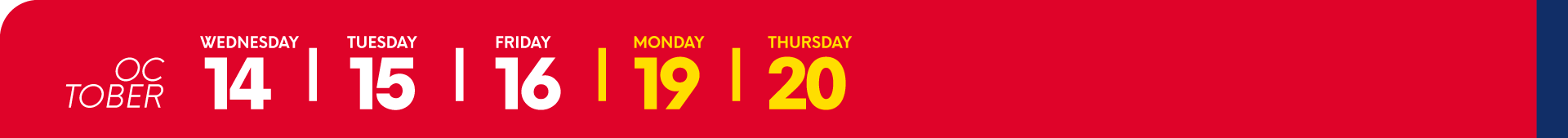 Dates 1 day